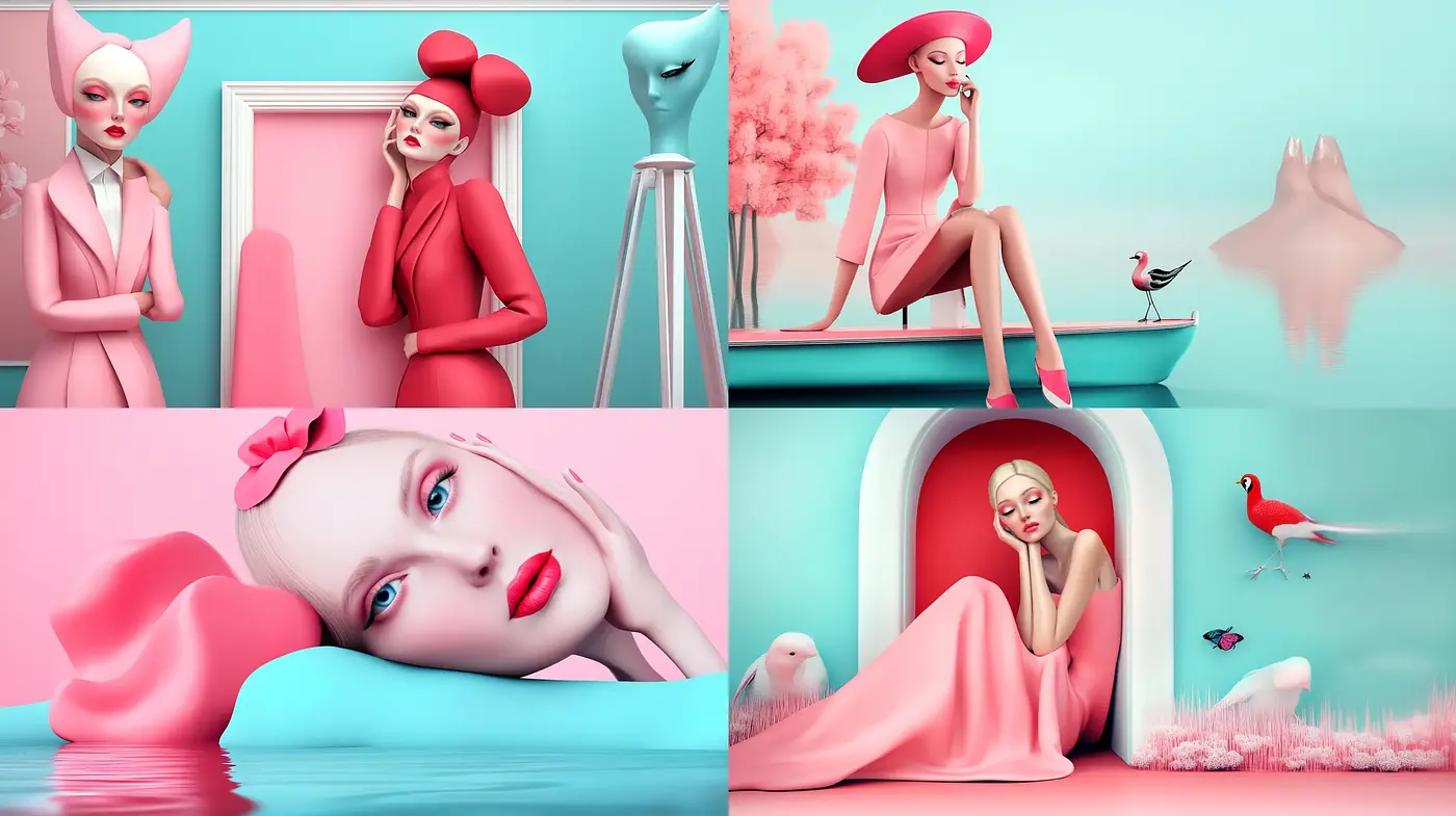 Ethereal Pastel Dreamscape in Contemporary Digital Surrealism - Midjourney sref style