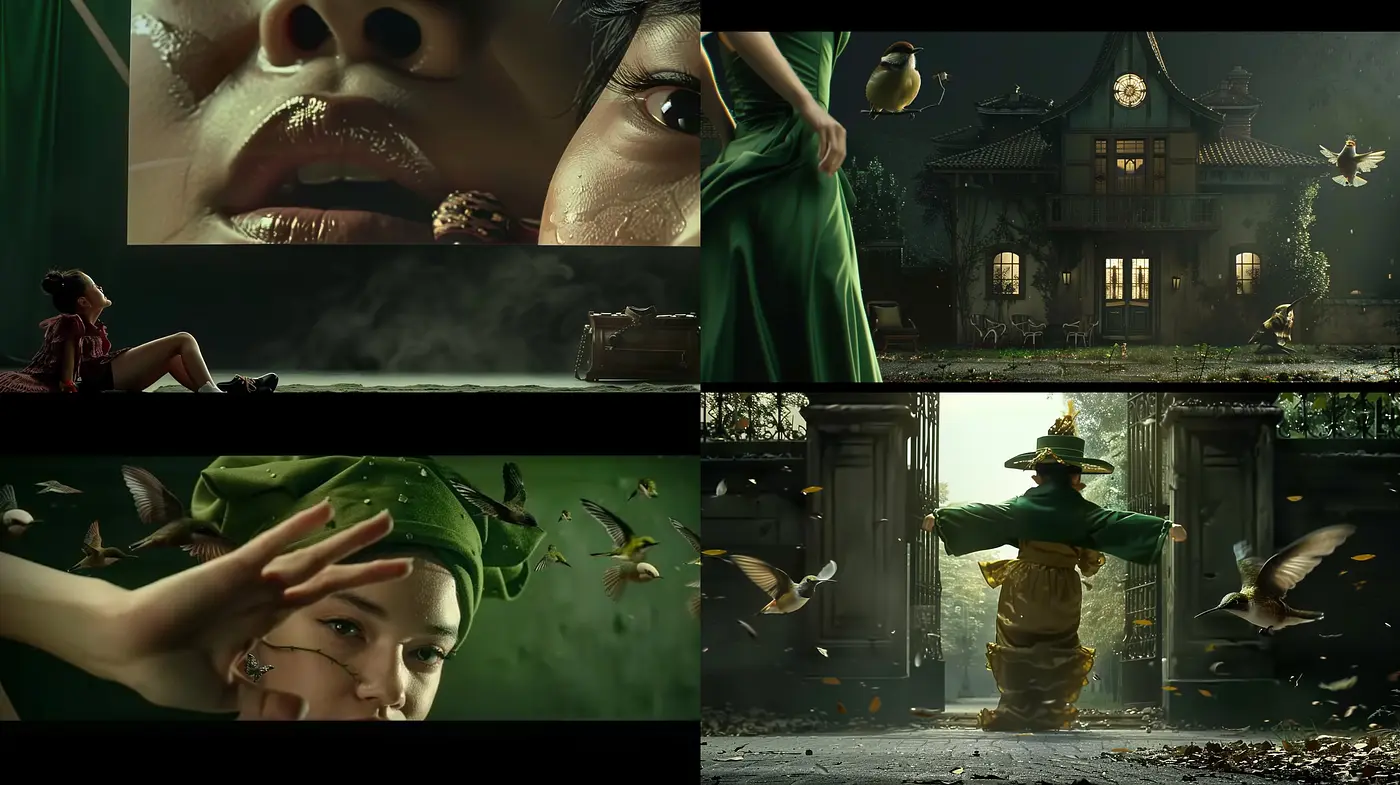 Enigmatic Twilight Vignettes: A Harmonious Fusion of Surrealism and Photorealism in Earthy Tones - Midjourney sref style