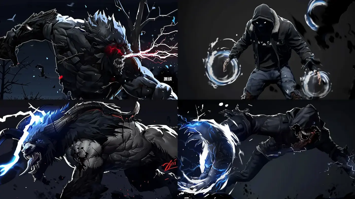 Dark and dynamic illustrations with a modern, edgy vibe - Midjourney sref style