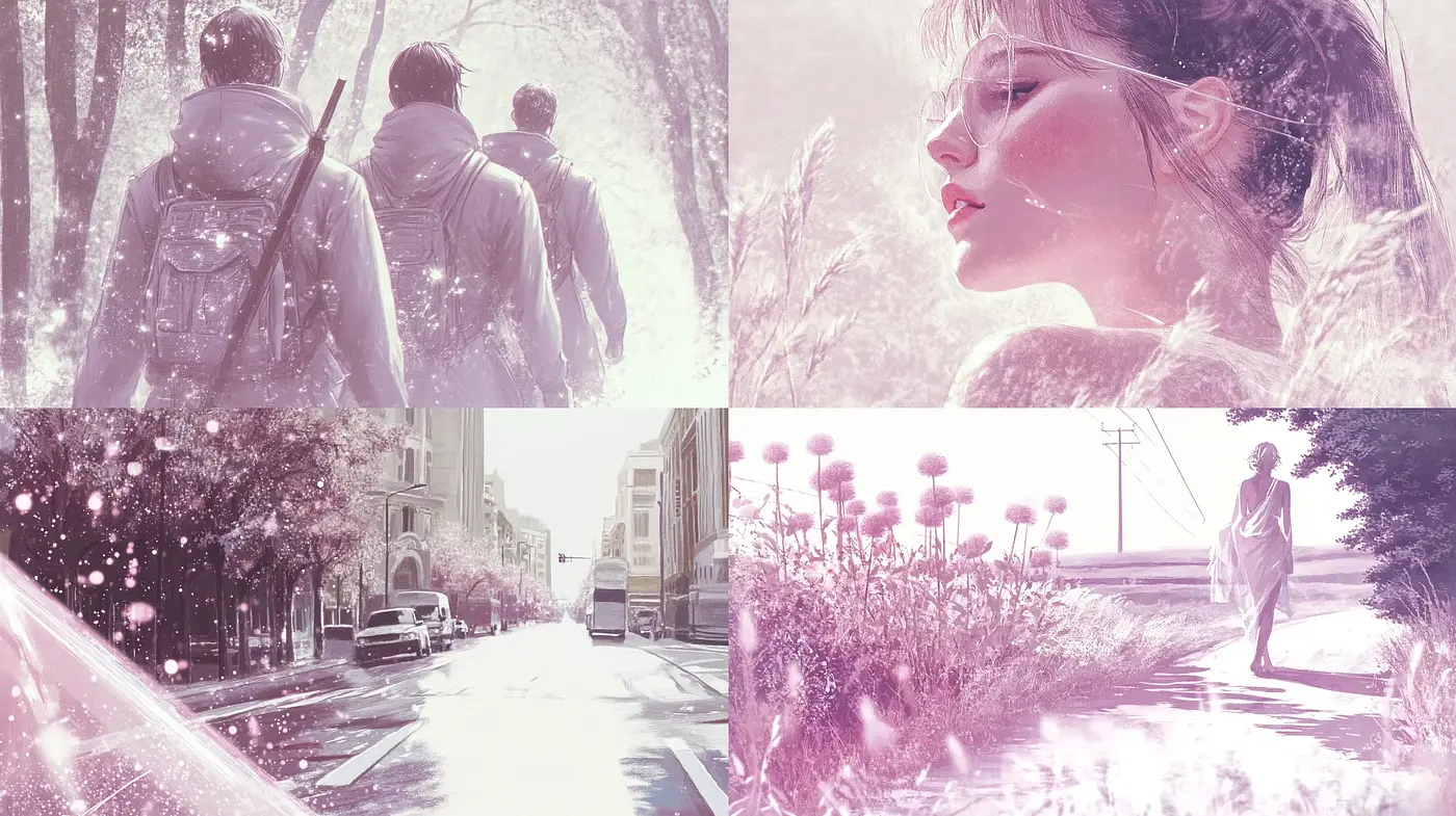 Ethereal Pastel Dreamscape with a Soft-Focused Serenity - Midjourney sref style