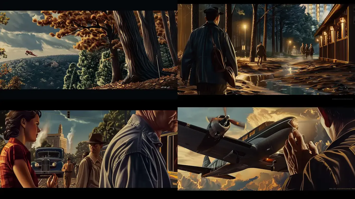Richly Textured, Cinematic Retro Aesthetic with a Touch of Nostalgia - Midjourney sref style