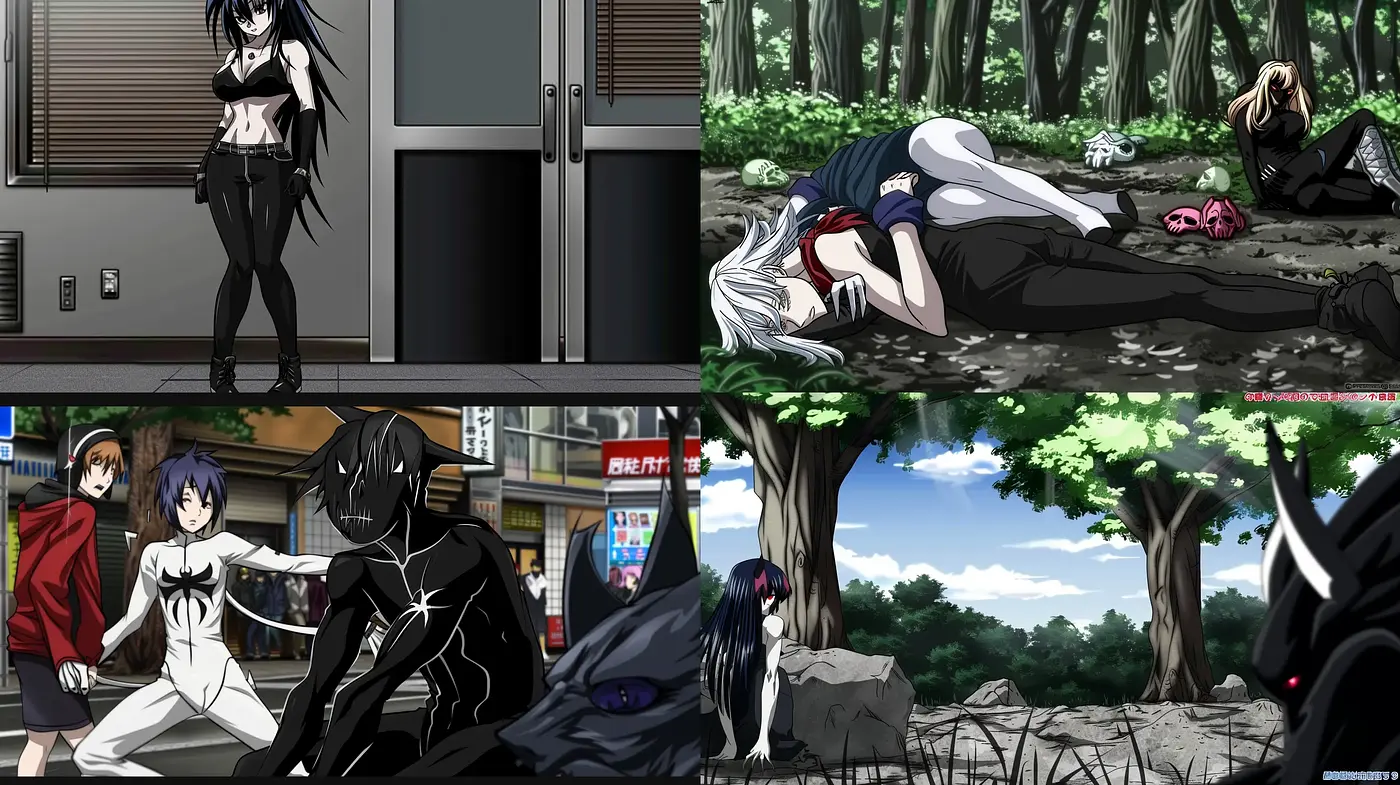 Consistent Anime-Inspired Dark Fantasy with Contrasting Moods - Midjourney sref style