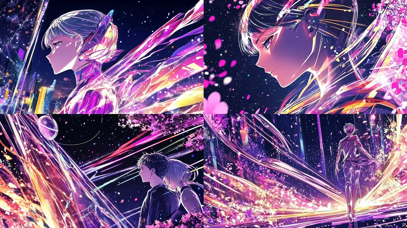 Ethereal Cosmic Anime Dreamscape - Midjourney sref style