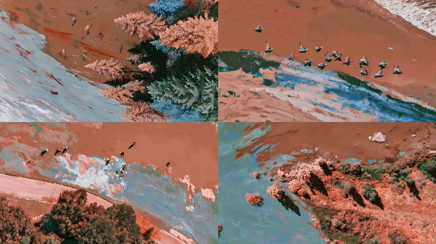 Colorful Abstract Landscapes with Natural Elements - Midjourney sref style