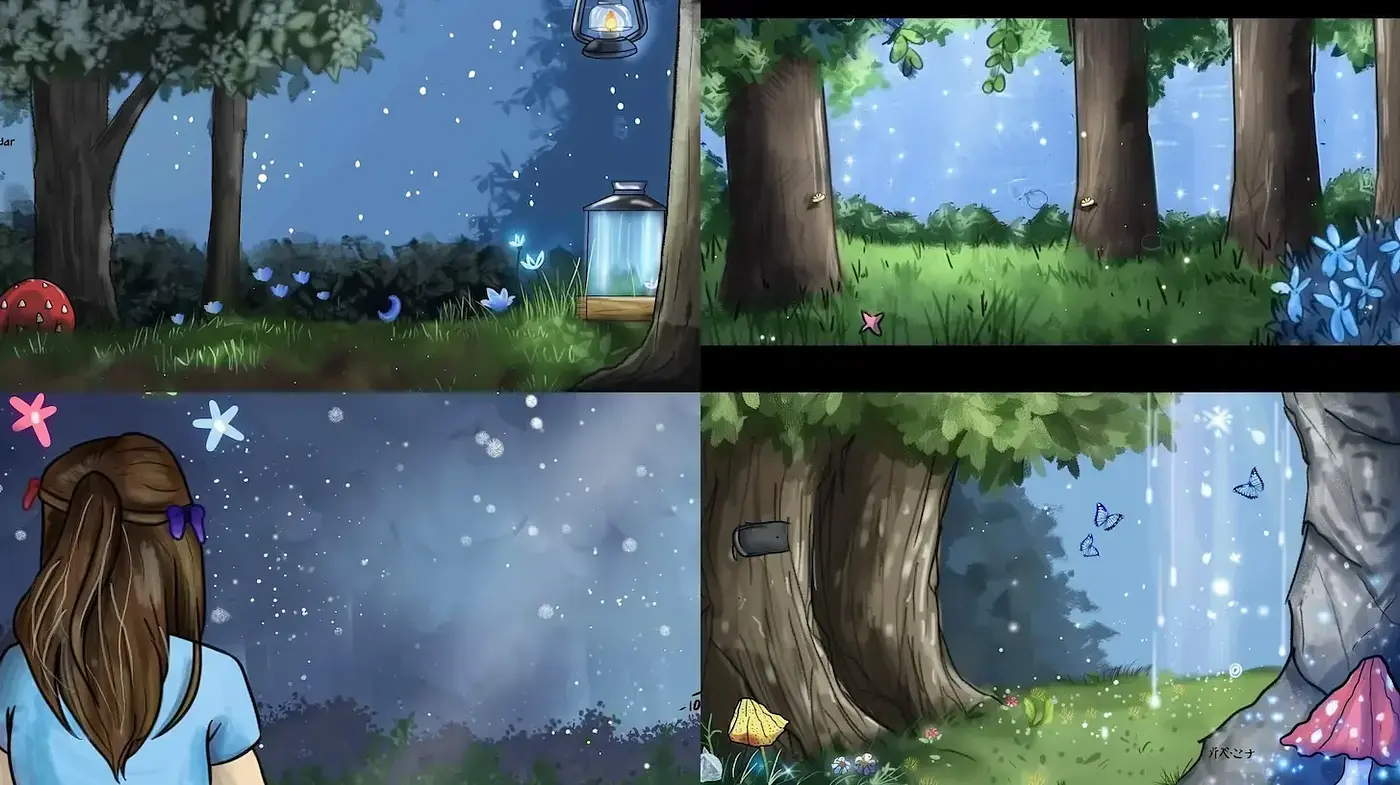 Enchanted Forests and Whimsical Nights: A Consistent Dreamlike Vision - Midjourney sref style