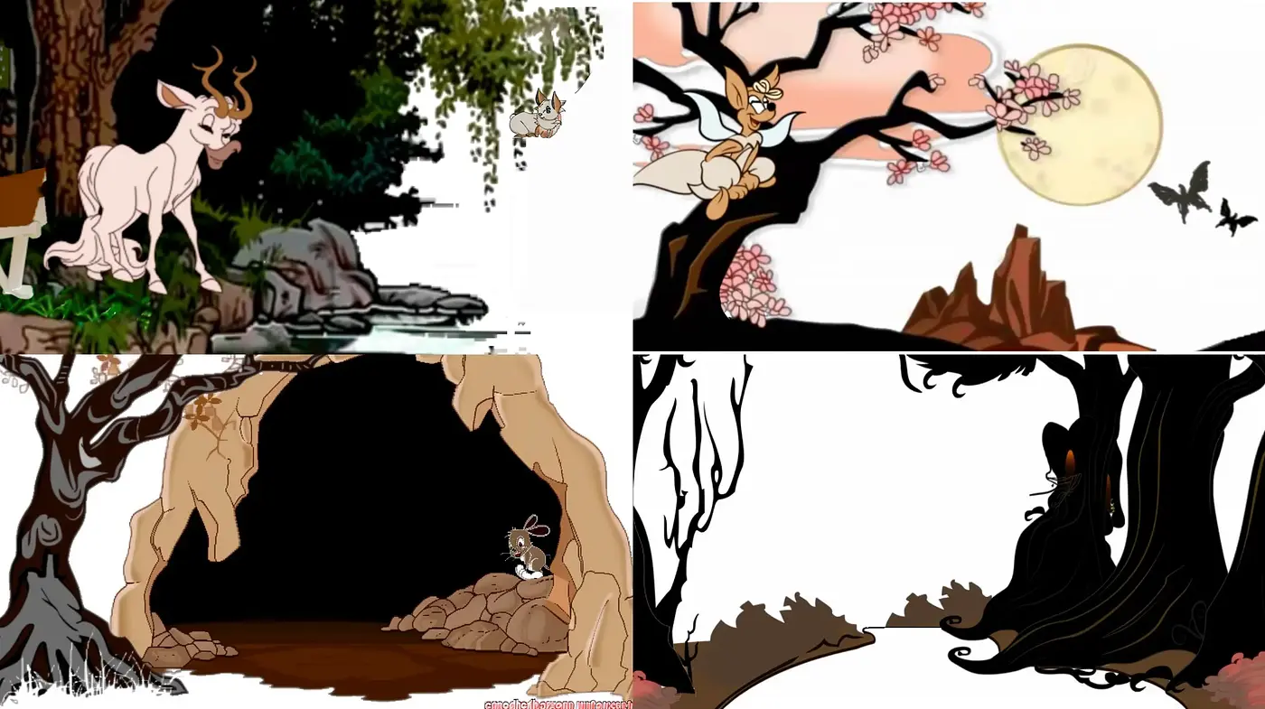 Enchanted Forest Whimsy: A Fusion of Traditional Cell Animation and Nature's Palette - Midjourney sref style