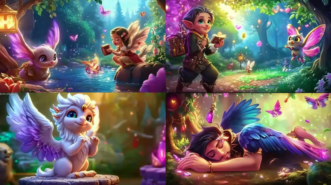 Enchanted Storybook Whimsy: A Journey Through Fantastical Hues and Dream-like Visions - Midjourney sref style