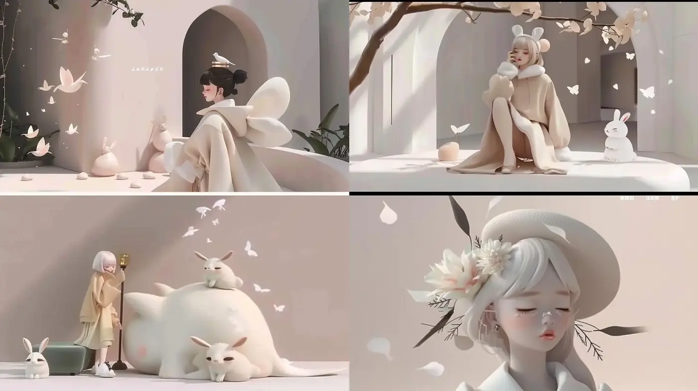 Serene Pastel Dreamscape with Ethereal Touch - Midjourney sref style