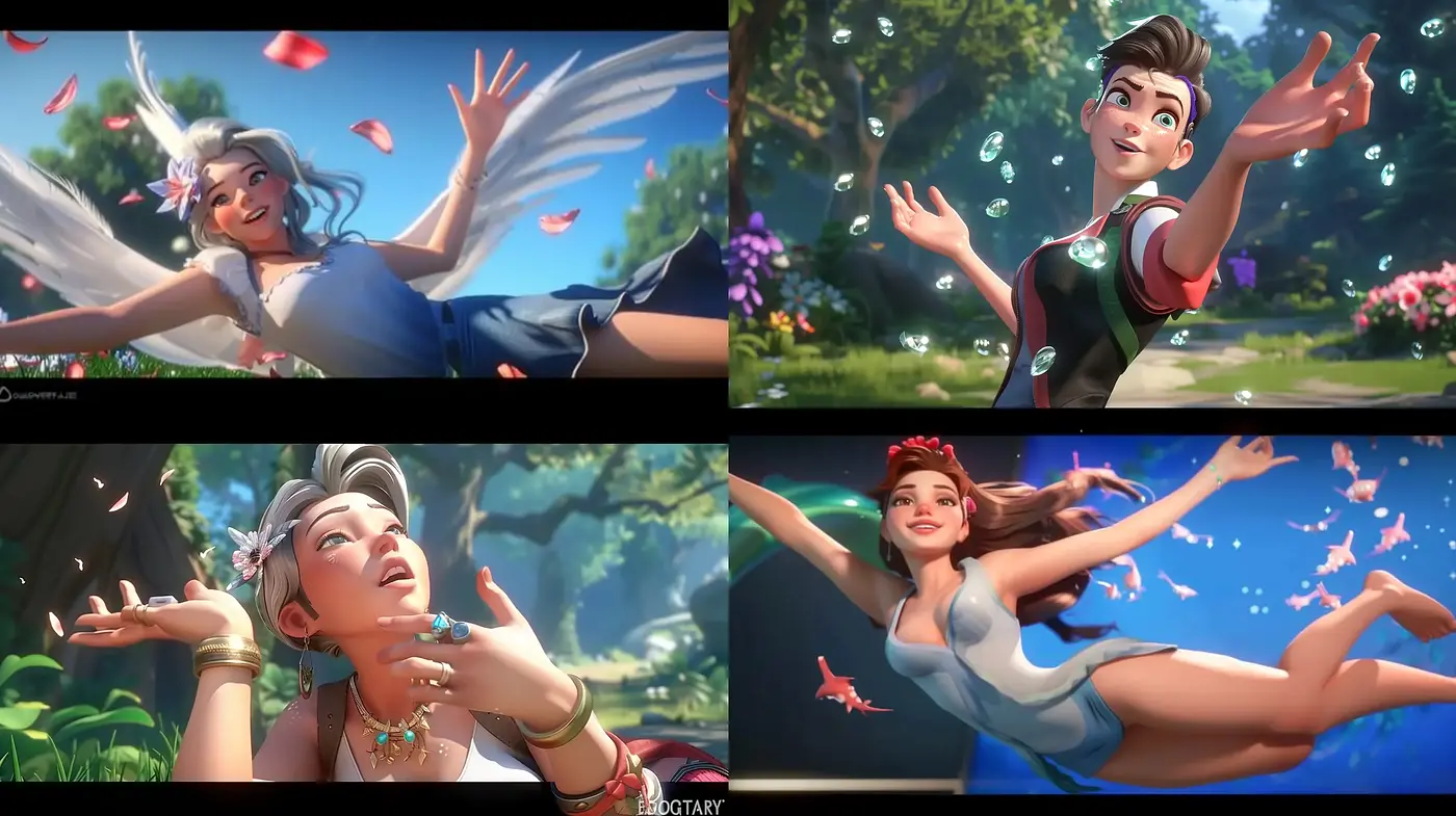 Lyrical Animation Serenity: A Homage to Modern 3D Animated Films - Midjourney sref style