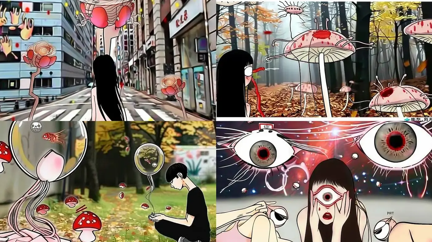 Surreal and Whimsical Urban Dreamscapes with Elemental Mystique - Midjourney sref style