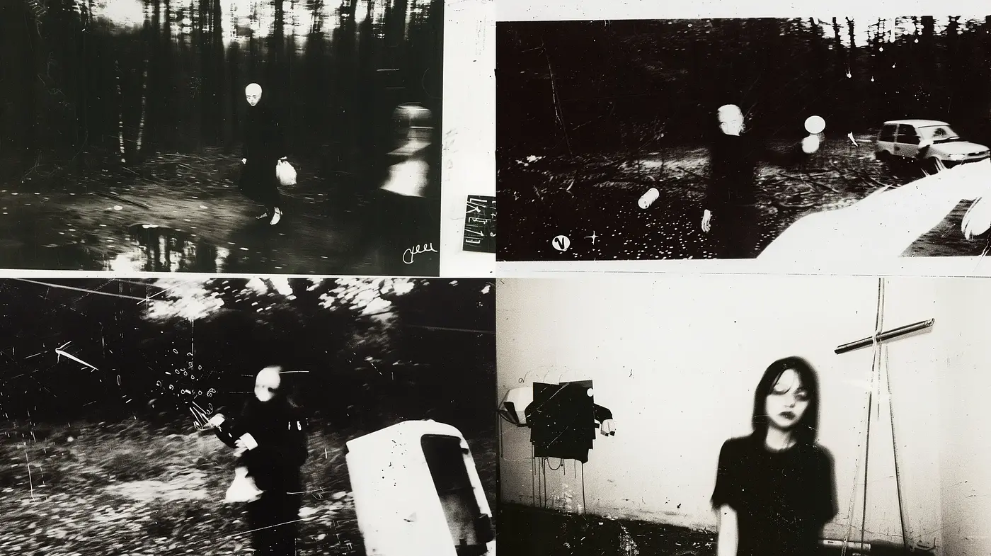 Noir-Inspired Melancholic Visions in Monochrome - Midjourney sref style