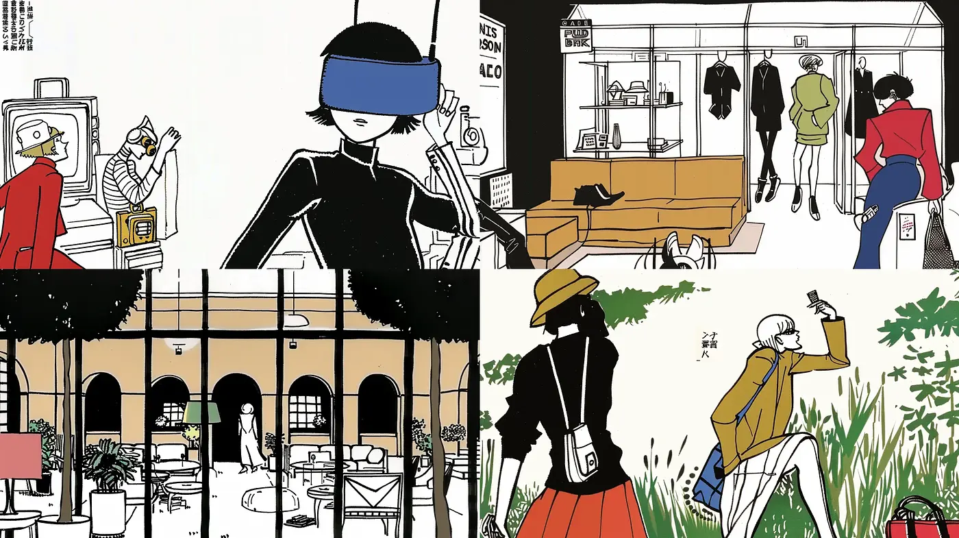 Contemporary Minimalist Vignettes with a Graphic Novel Appeal - Midjourney sref style