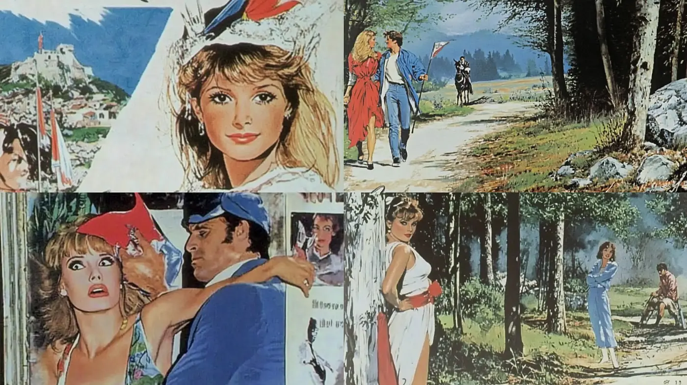 Romanticized Illustrative Nostalgia in Vibrant Pastel Hues - Midjourney sref style