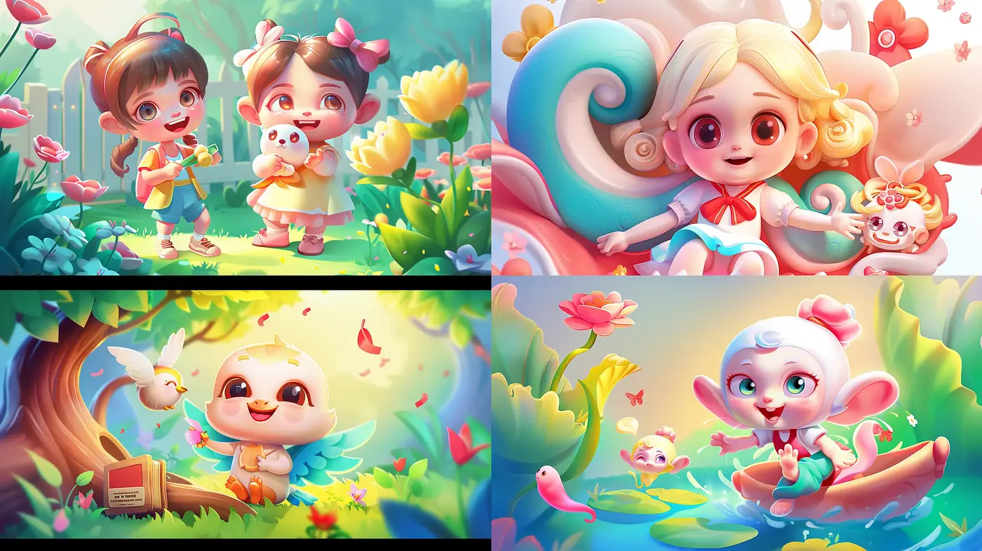 Enchanted Whimsy: A Consoling Fantasy of Vibrant Illustration - Midjourney sref style