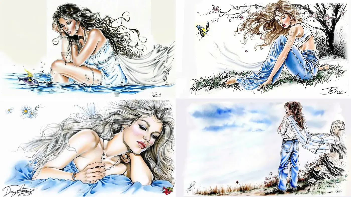 Elegant and Dreamy Illustrative Style with a Soft Color Palette - Midjourney sref style