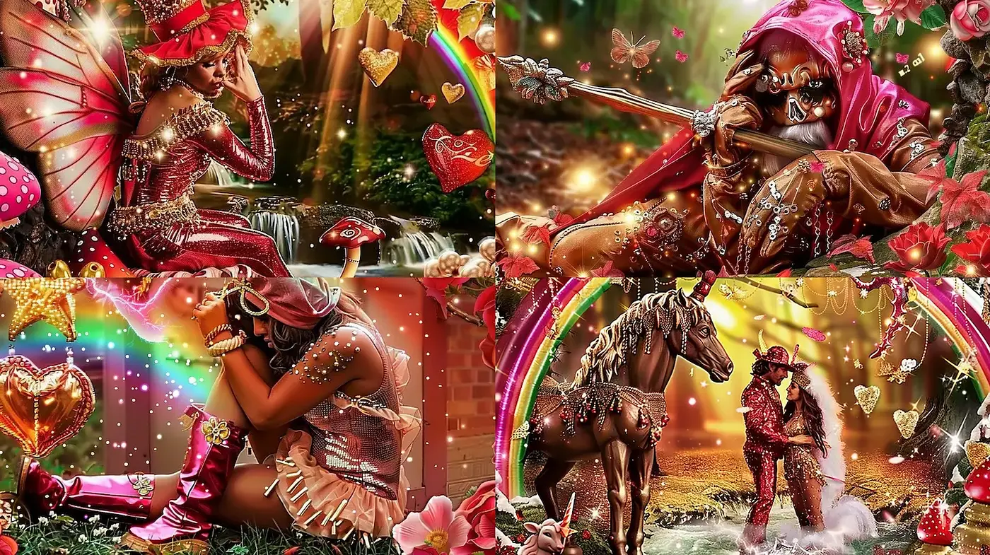 Whimsical and Enchanting Fantasy with Rich Textures - Midjourney sref style