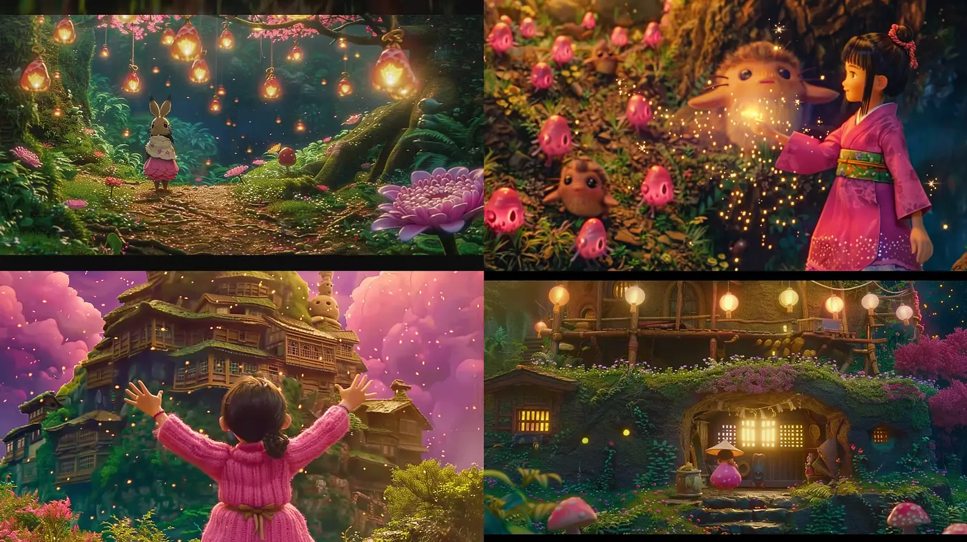 Enchanted Twilight Serenity: Reflections of Luminous Dreamscape Artistry - Midjourney sref style