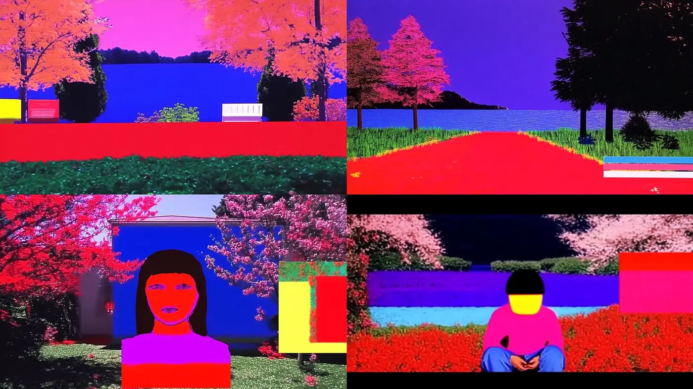 Vibrant Contrast Dreamscape Fusion - Midjourney sref style