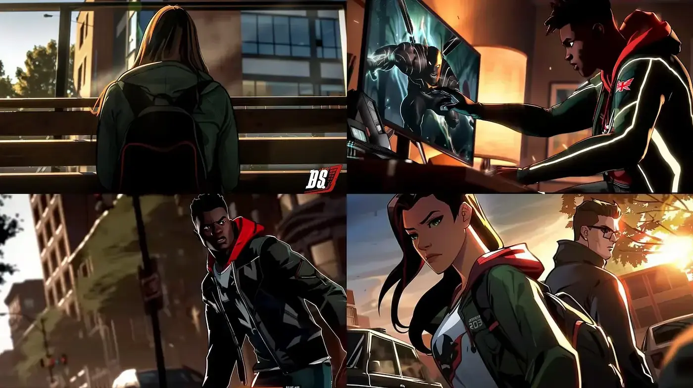 Dynamic Urban Narrative with Comic-Inspired Visuals and Emotional Depth - Midjourney sref style