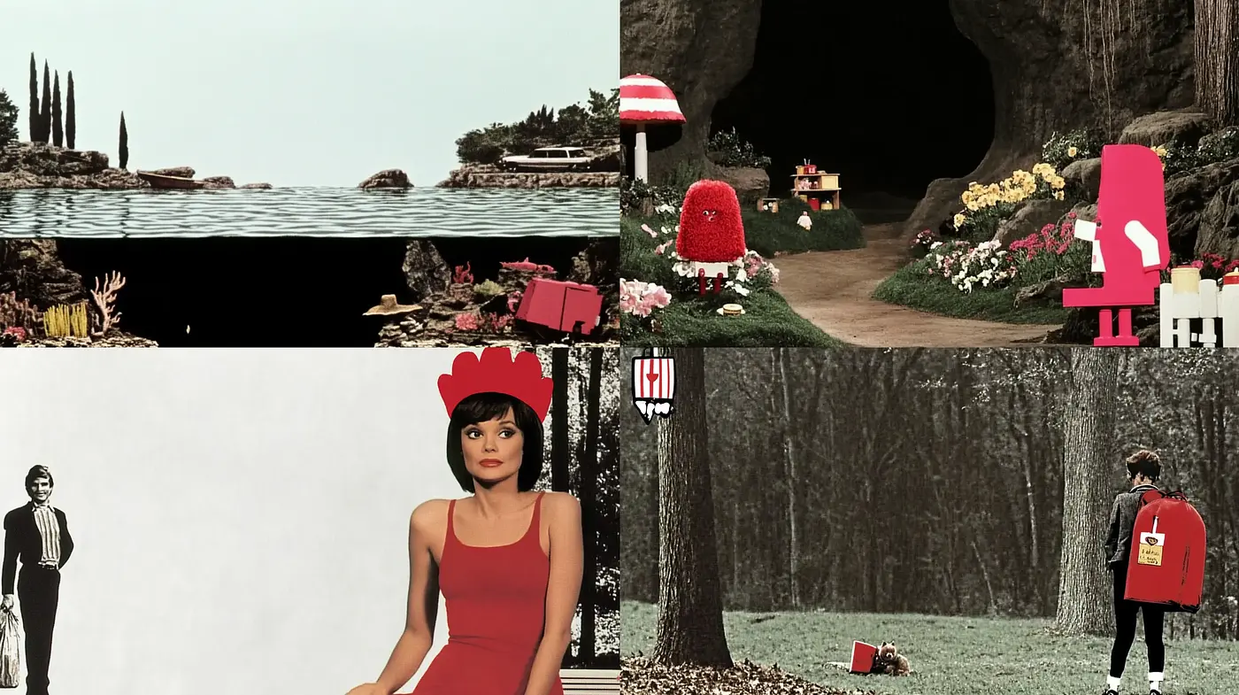 Idyllic Synthesis of Surrealism and Contemporary Visual Arts - Midjourney sref style