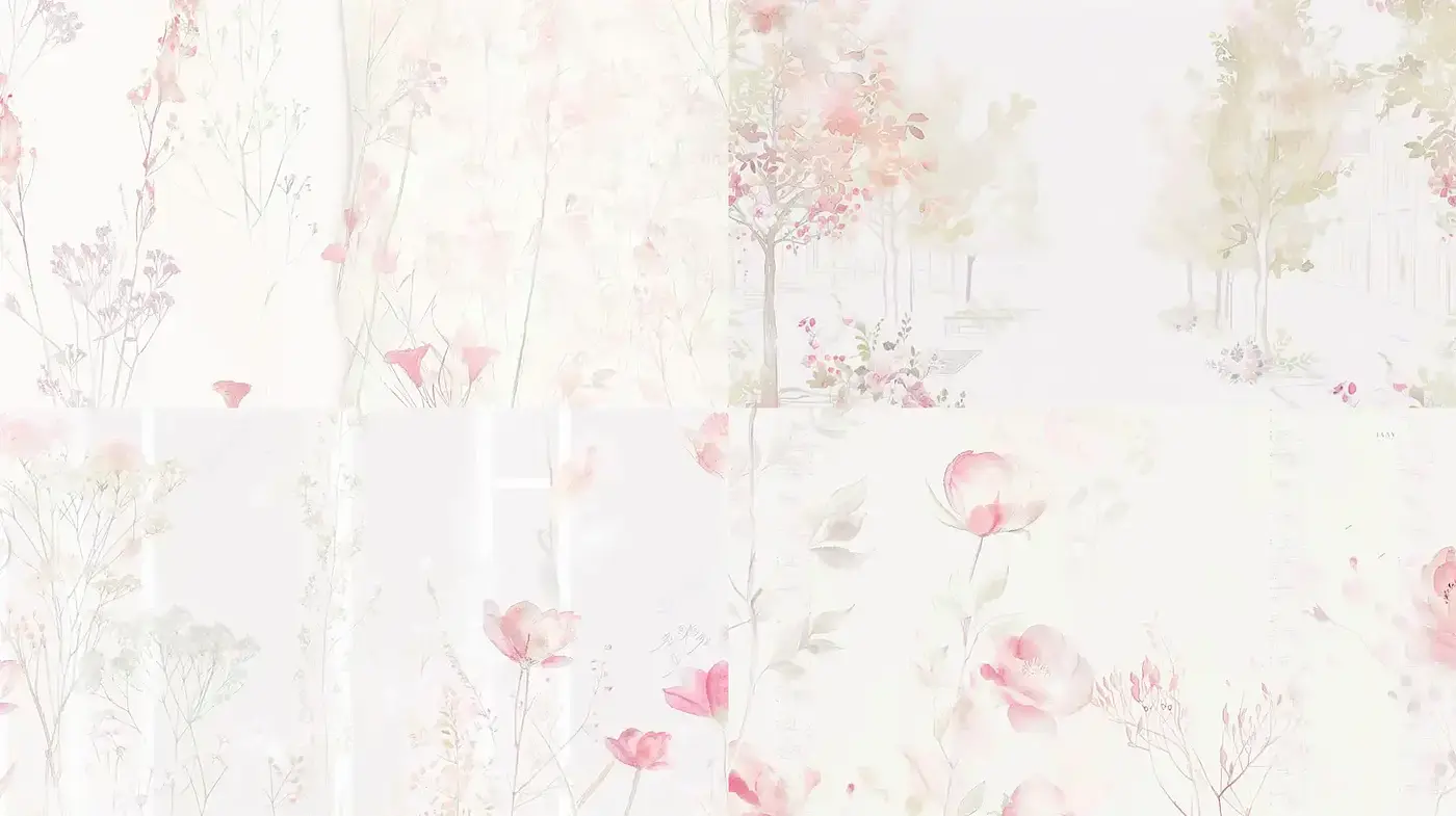 Subtle Floral Watercolor Aesthetics with a Dreamy Atmosphere - Midjourney sref style