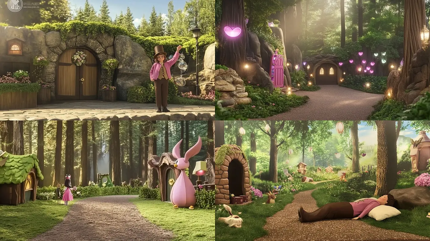 Charming Whimsical Environments with a Touch of Fantasy - Midjourney sref style