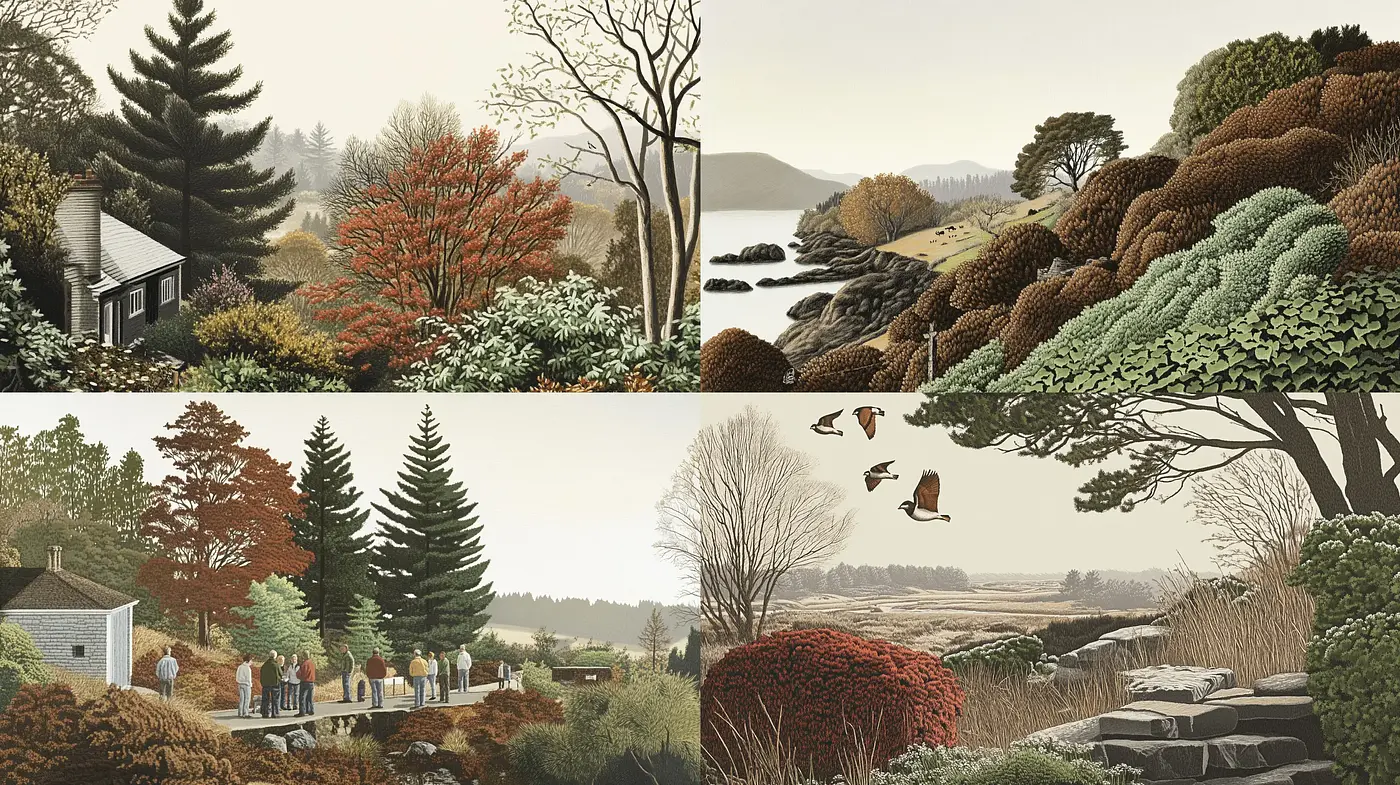 Tranquil Scenes of Pastoral Serenity in Earthy Tones - Midjourney sref style