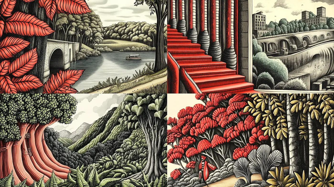 Lush and Intricate Botanical Illustrations with a Vintage Touch - Midjourney sref style