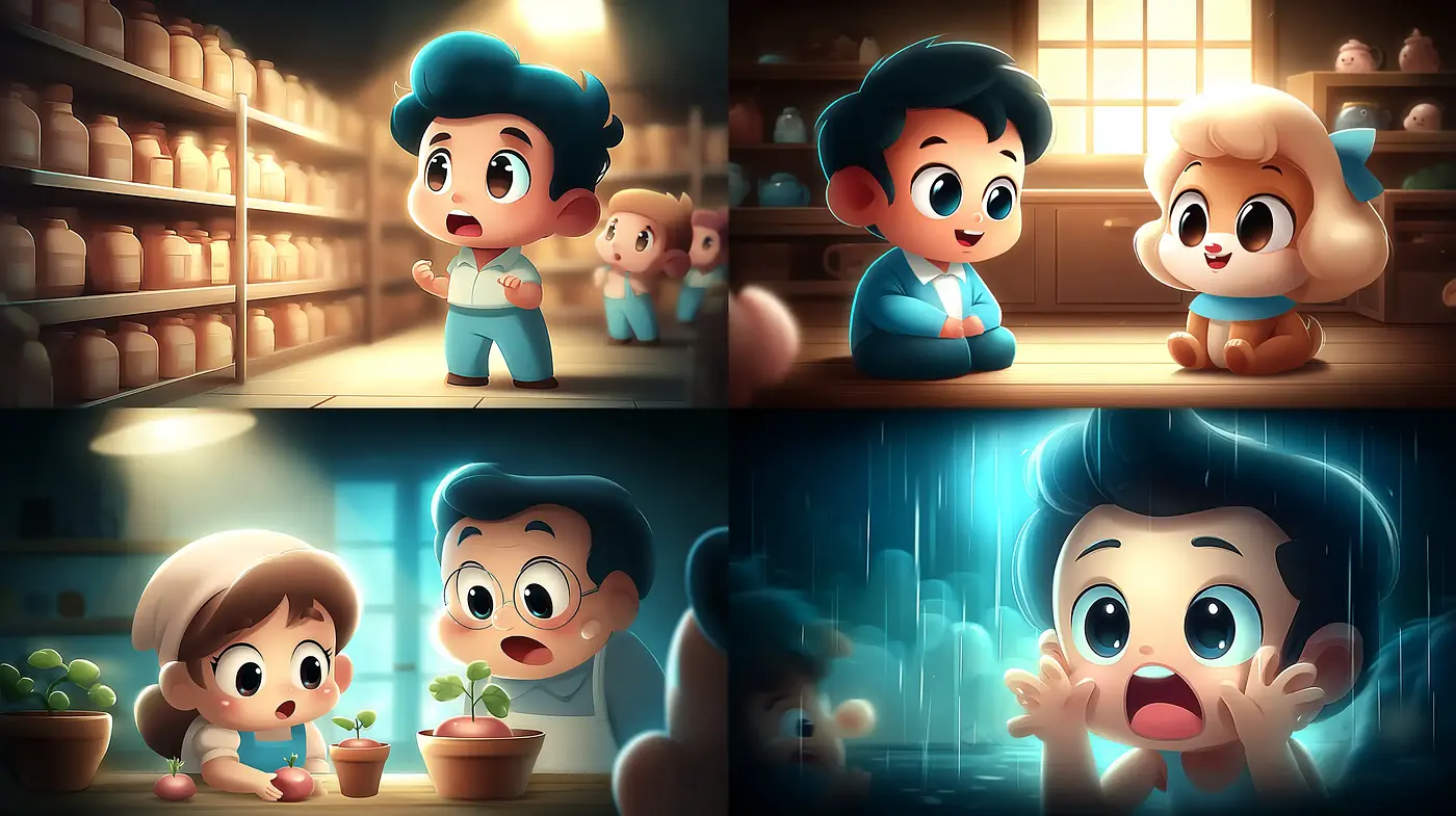 Charming and Playful Animated Aesthetic with Whimsical Elements - Midjourney sref style