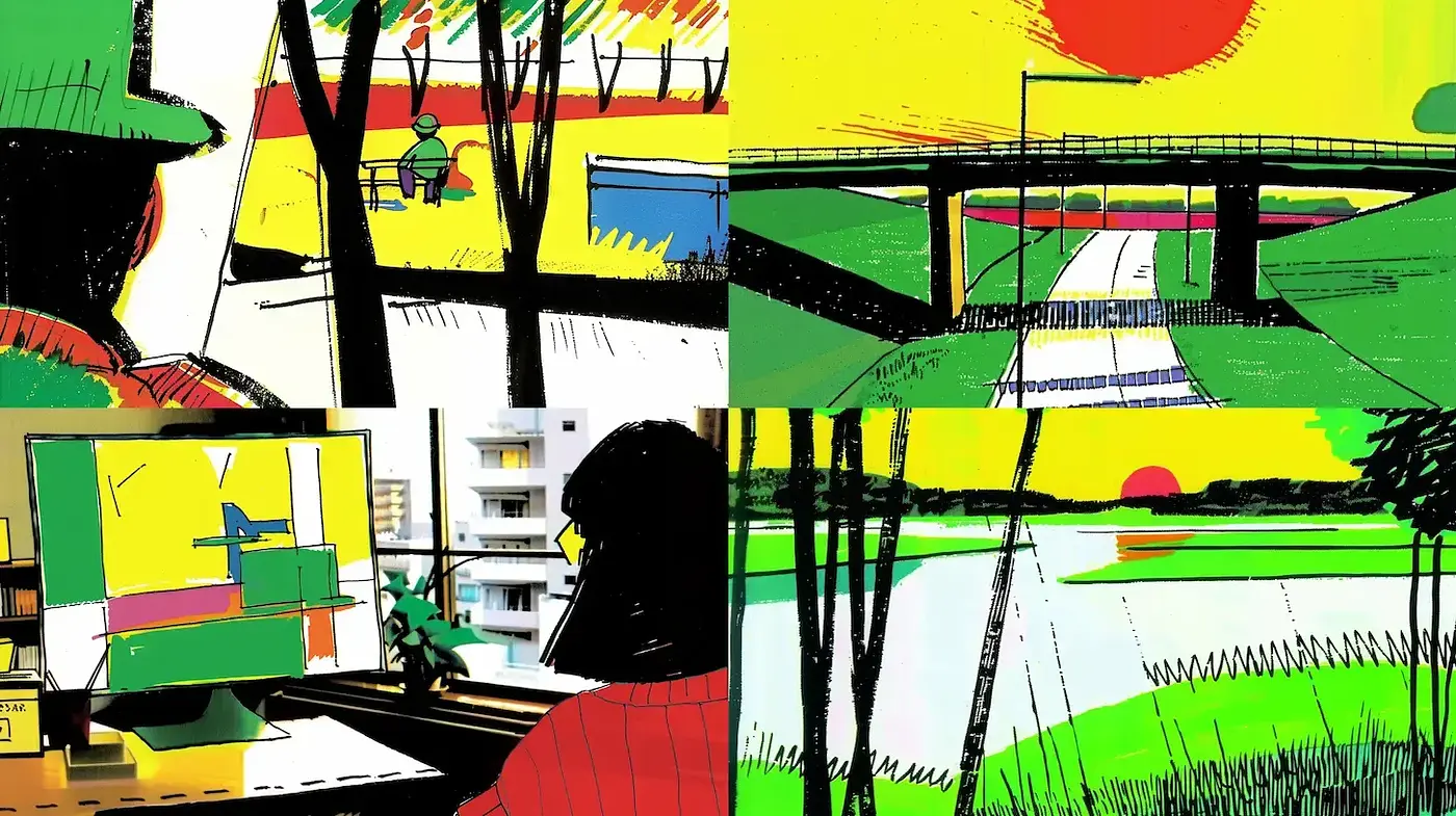 Vivid and Abstract Expressionism with a Contemporary Twist - Midjourney sref style