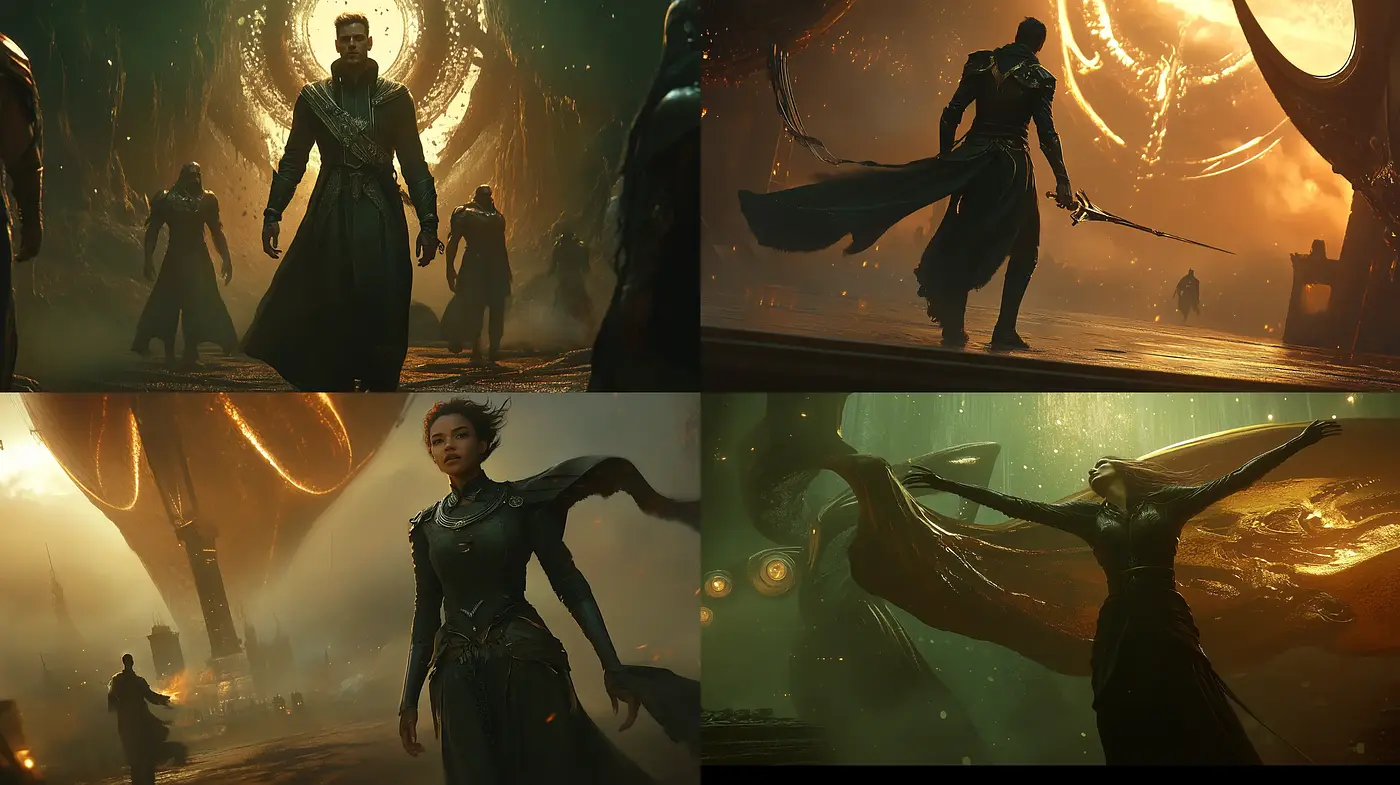 Ethereal Twilight Visions of Sci-Fi Elegance - Midjourney sref style