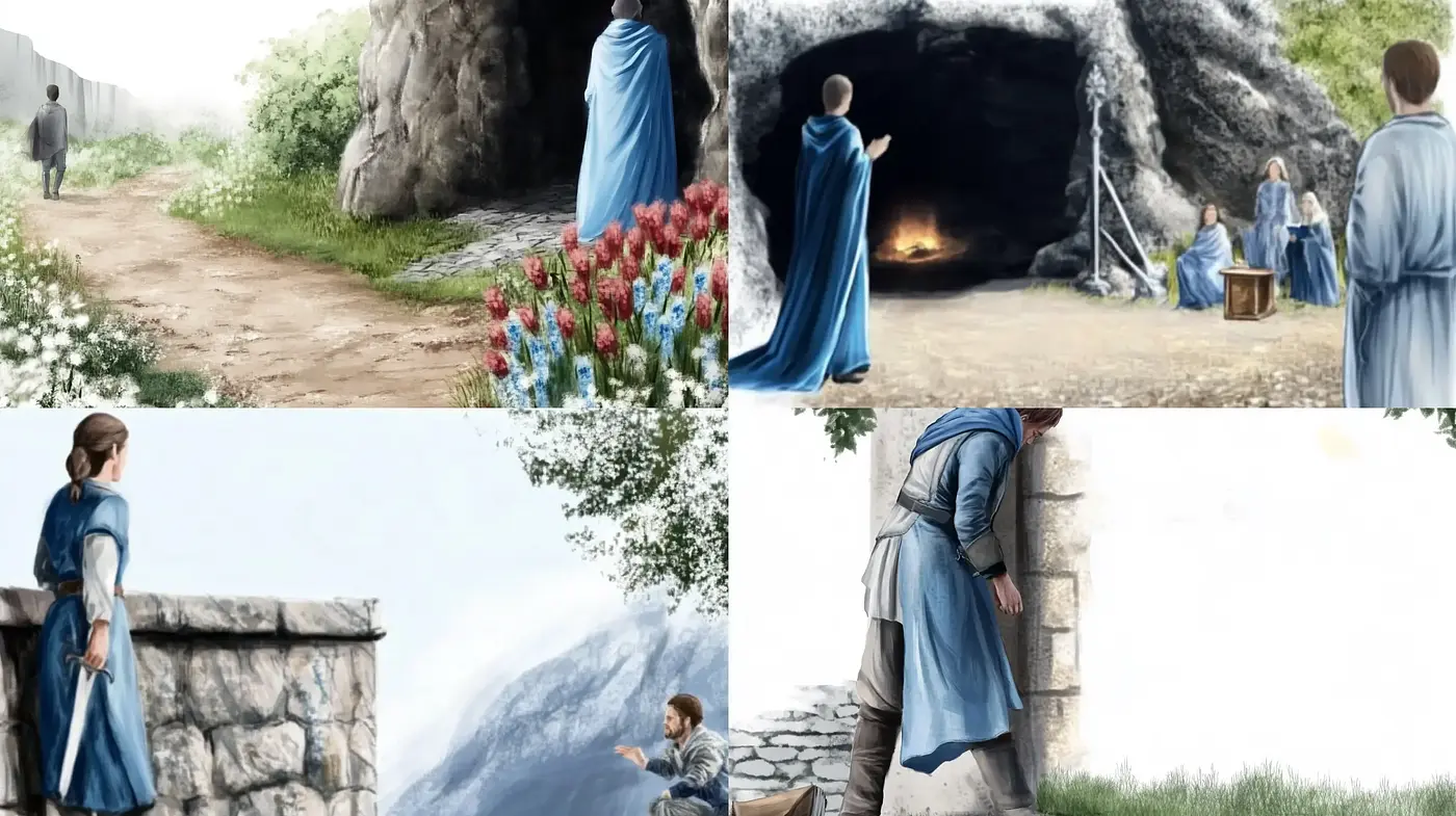 Timeless Wanderer's Journey in Subdued Tonal Artistry - Midjourney sref style