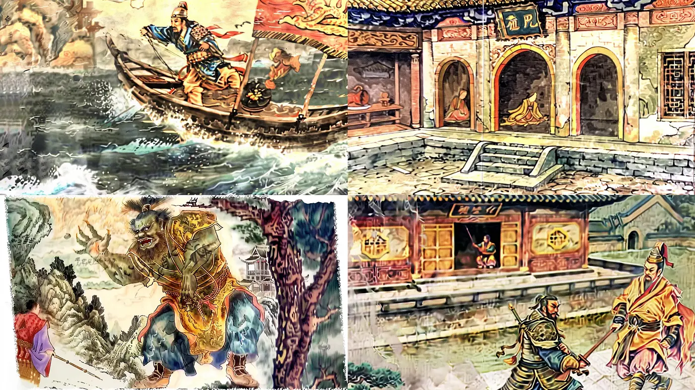 Ethereal Brushwork Harmony: A Fusion of Traditional Asian Watercolor and Woodblock Prints - Midjourney sref style