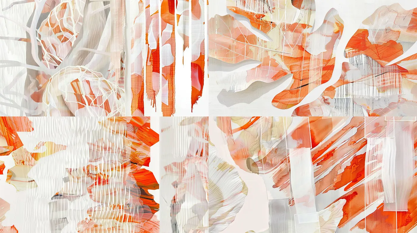 Abstract Expressionist Fusion with Pastel and Earth Tones - Midjourney sref style