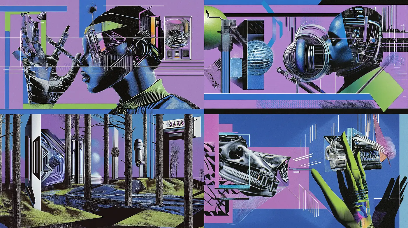 Futuristic Retro Synthwave Dreamscape - Midjourney sref style