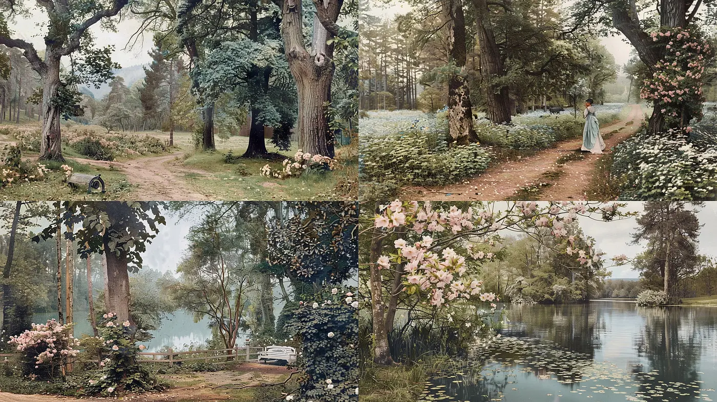 Enchanted Arboreal Dreamscapes: A Lush Intersection of Nature and Melancholy - Midjourney sref style