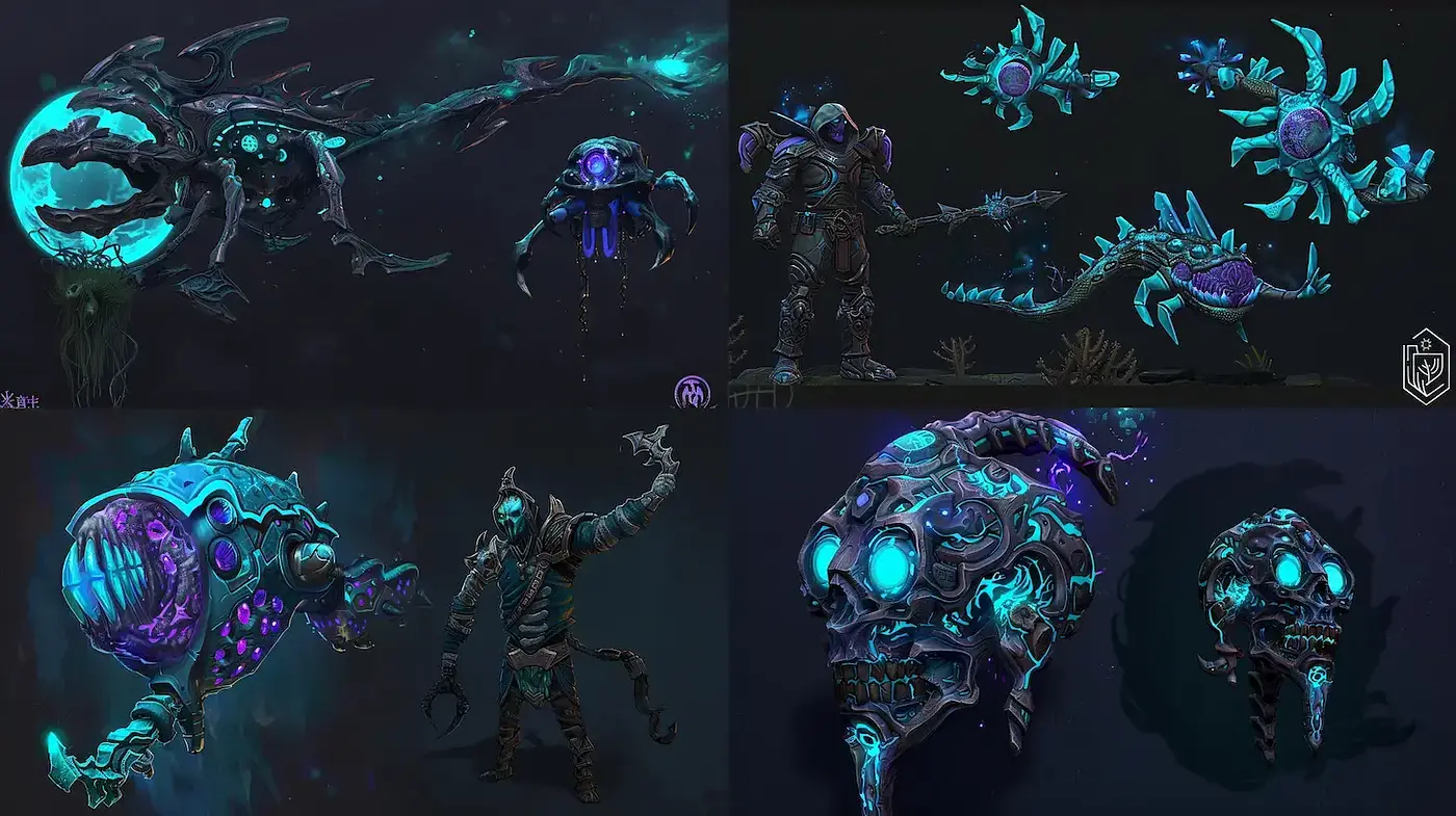 Cinematic and Ethereal Underwater Aesthetics with Unique Character Design - Midjourney sref style