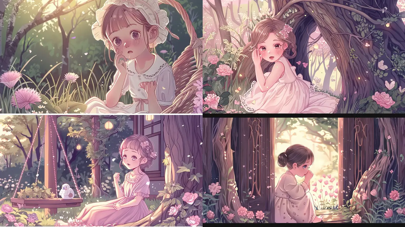 Whimsical Pastel Garden Dreamscape - Midjourney sref style
