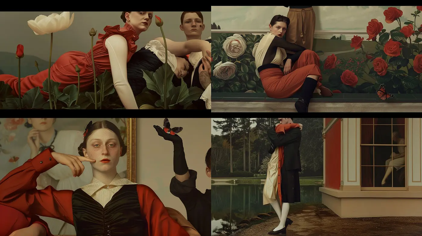Melancholic Elegance in Sepia Tones: A Study in Classical Reverie and Modern Stylization - Midjourney sref style