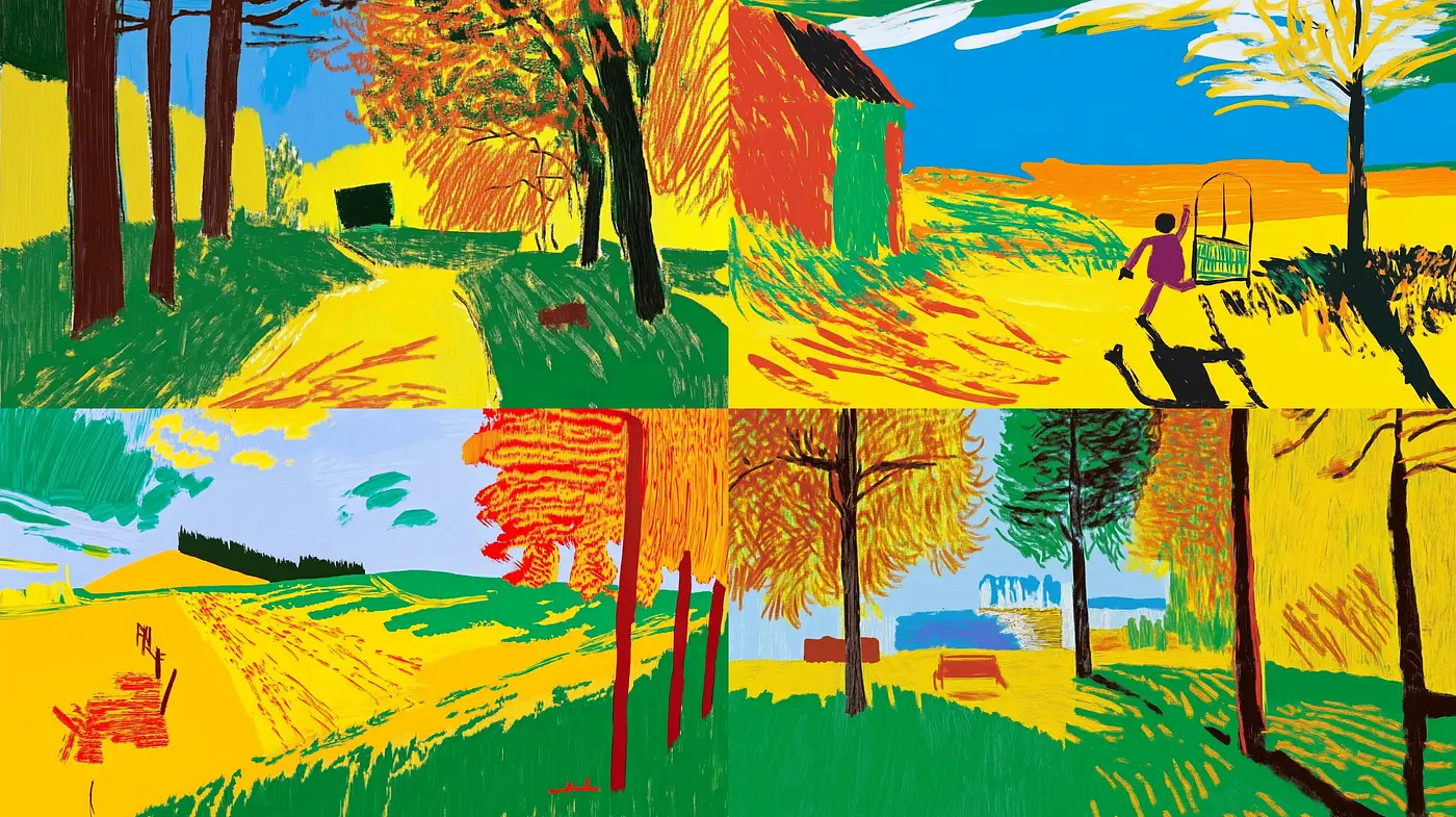 Vibrant Post-Impressionist Landscape Interpretations - Midjourney sref style