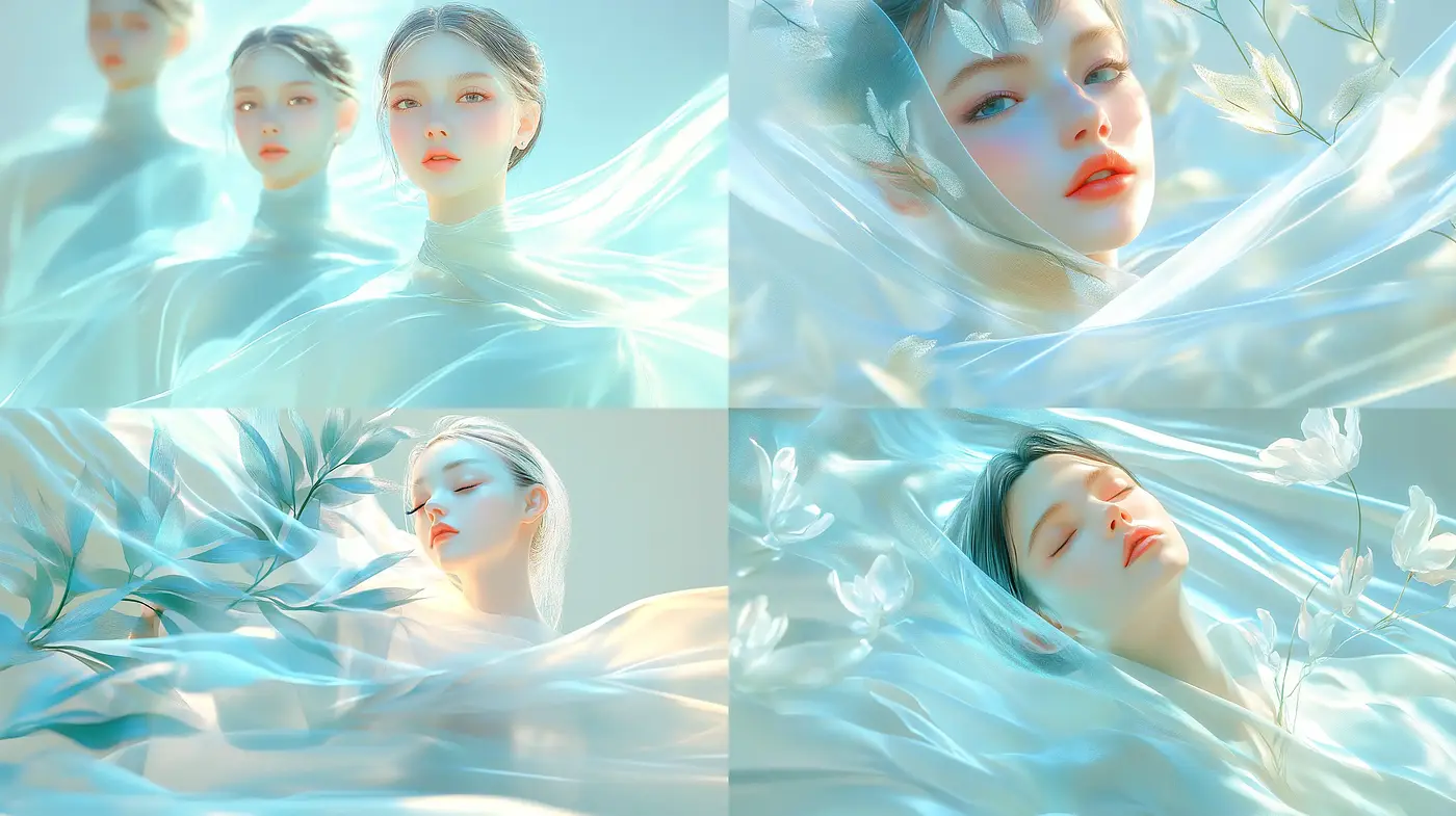 Ethereal Serenity in Icy Pastel Hues - Midjourney sref style