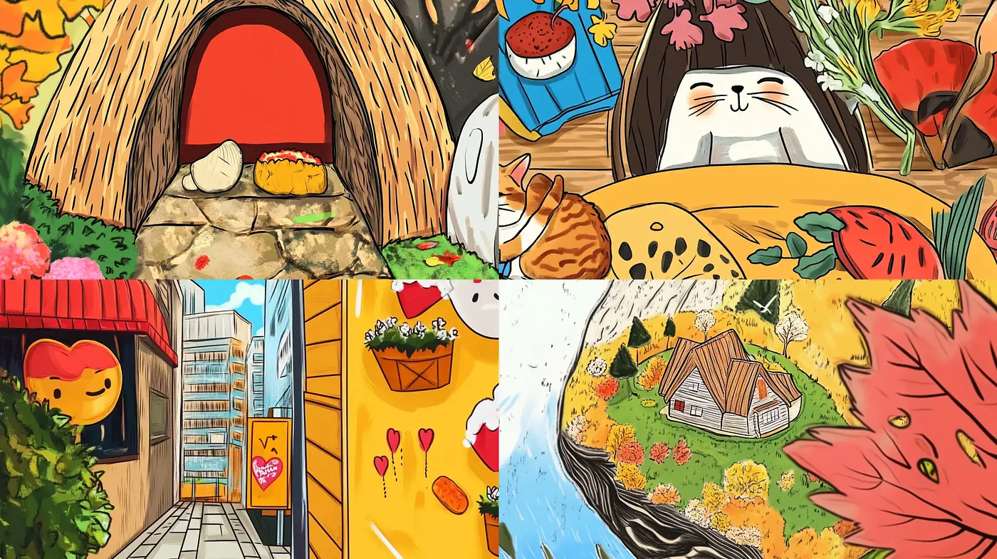 Whimsical Storybook Illustration Fusion - Midjourney sref style