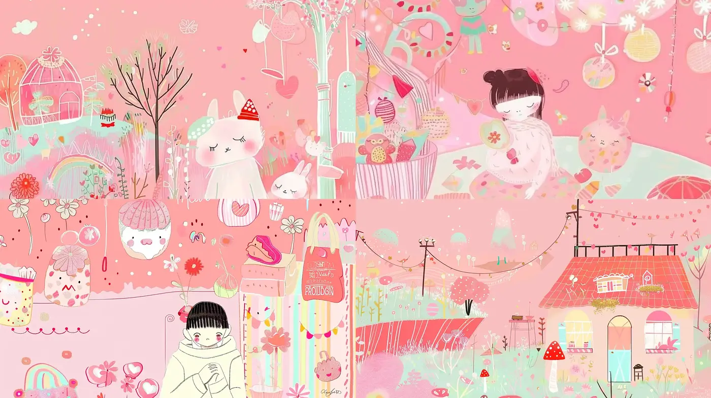 Whimsical Pastel Playground: A Consistent Dreamscape in Soft Hues - Midjourney sref style