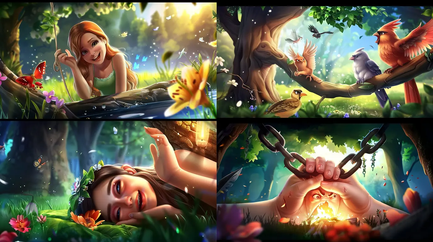 Enchanted Forest Whimsy: A Luminous and Vivid Tale of Nature's Magic - Midjourney sref style