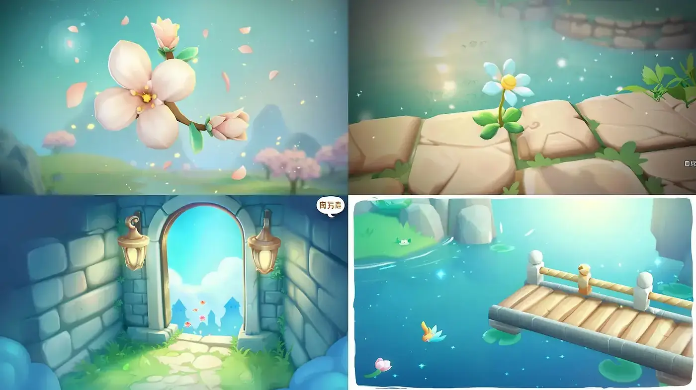 Charming Environments with a Whimsical and Dreamlike Aesthetic - Midjourney sref style