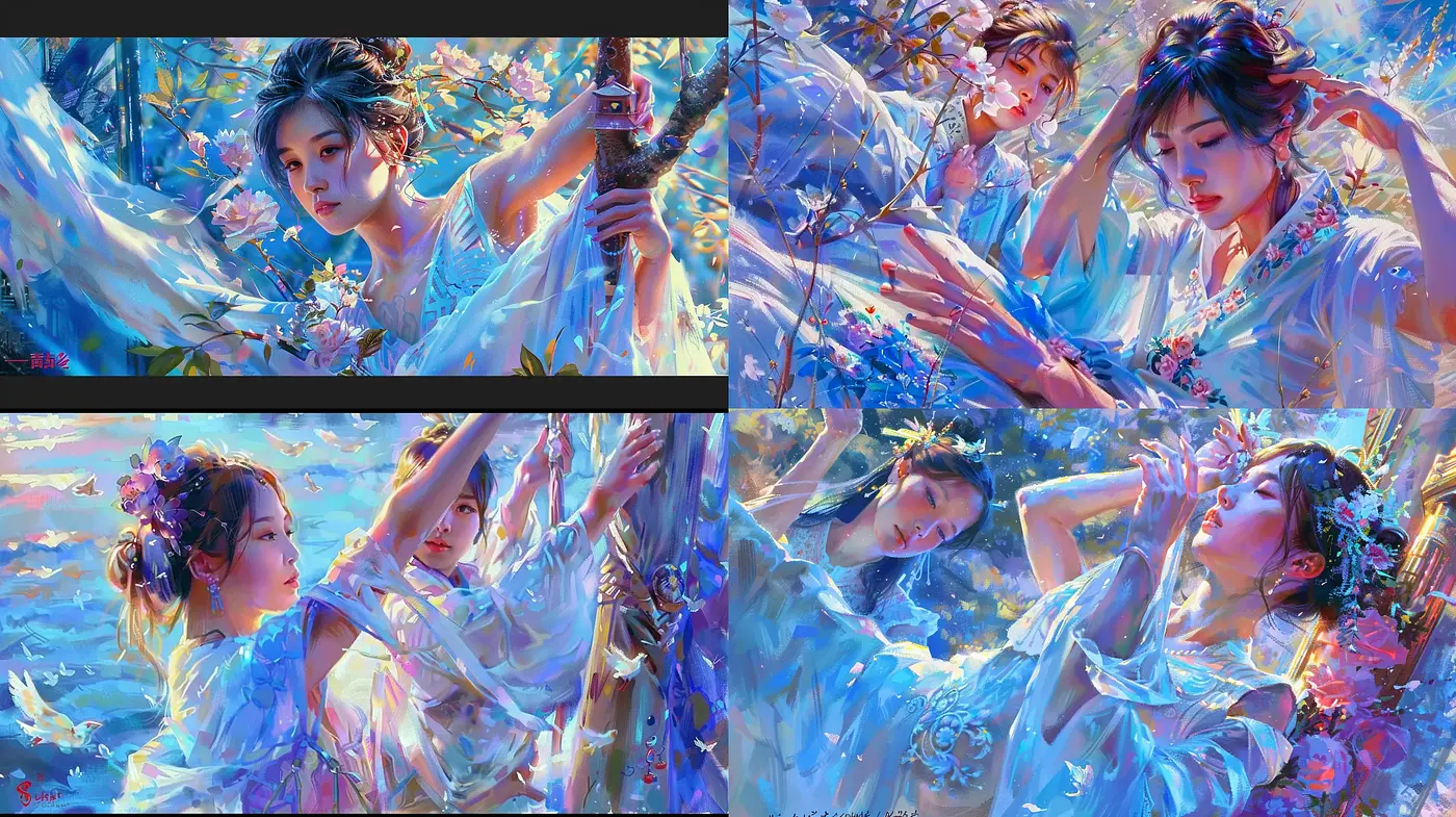 Ethereal Light and Colors in Dreamlike Radiance - Midjourney sref style