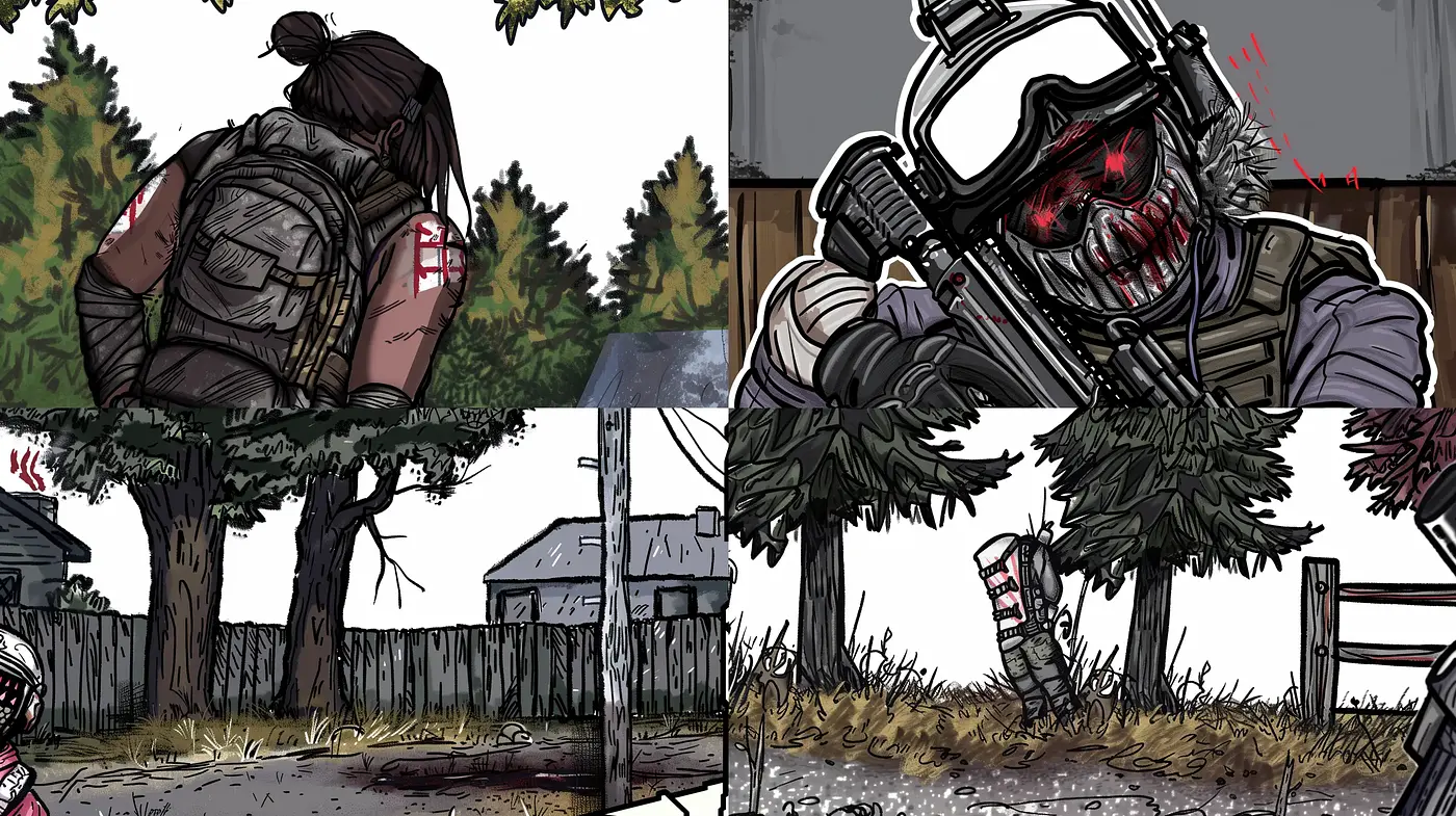 Gritty Illustrative Ambiance with a Graphic Novel Aesthetic - Midjourney sref style
