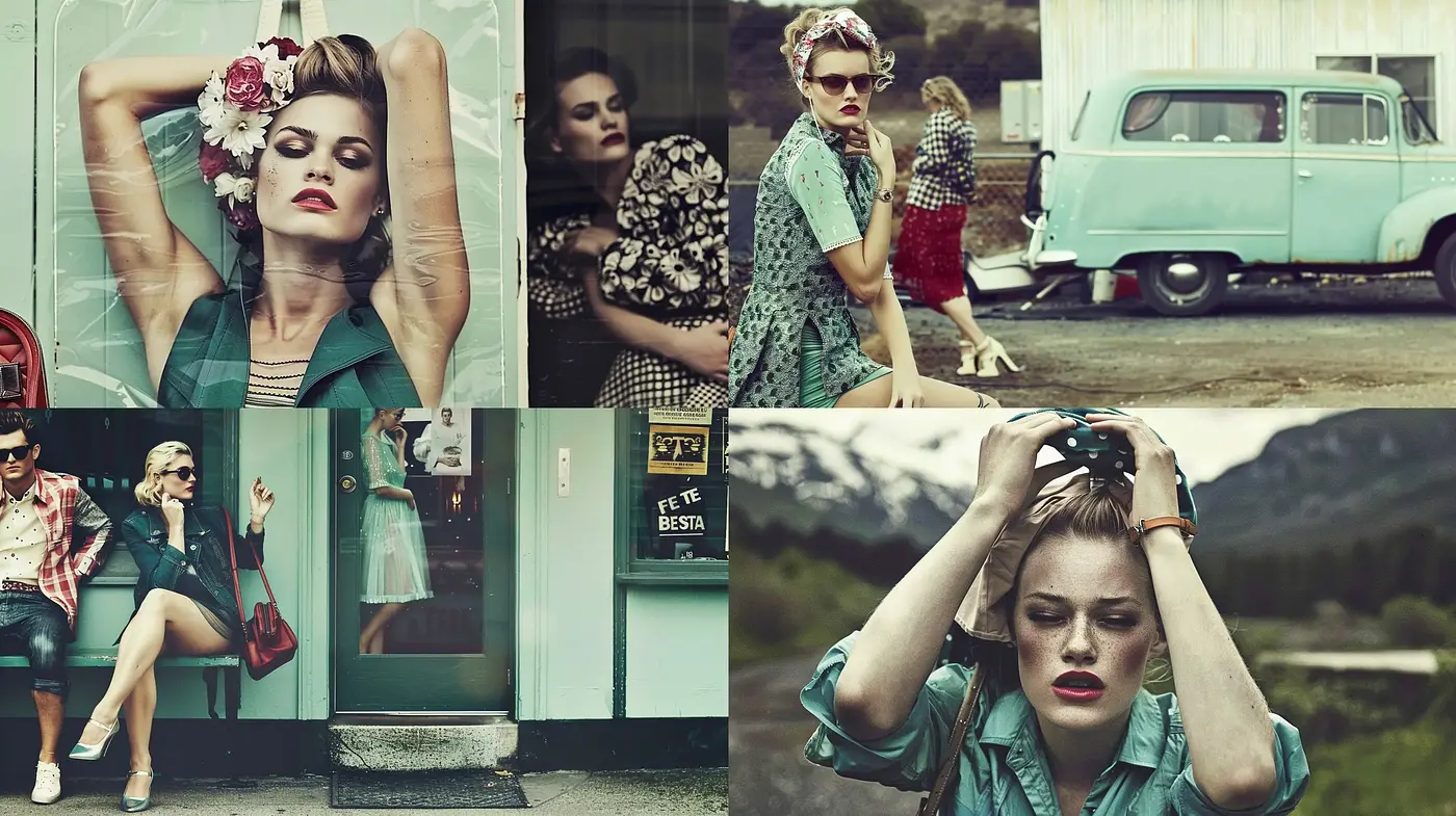 Timeless Retro Elegance with a Cinematic Twinge - Midjourney sref style