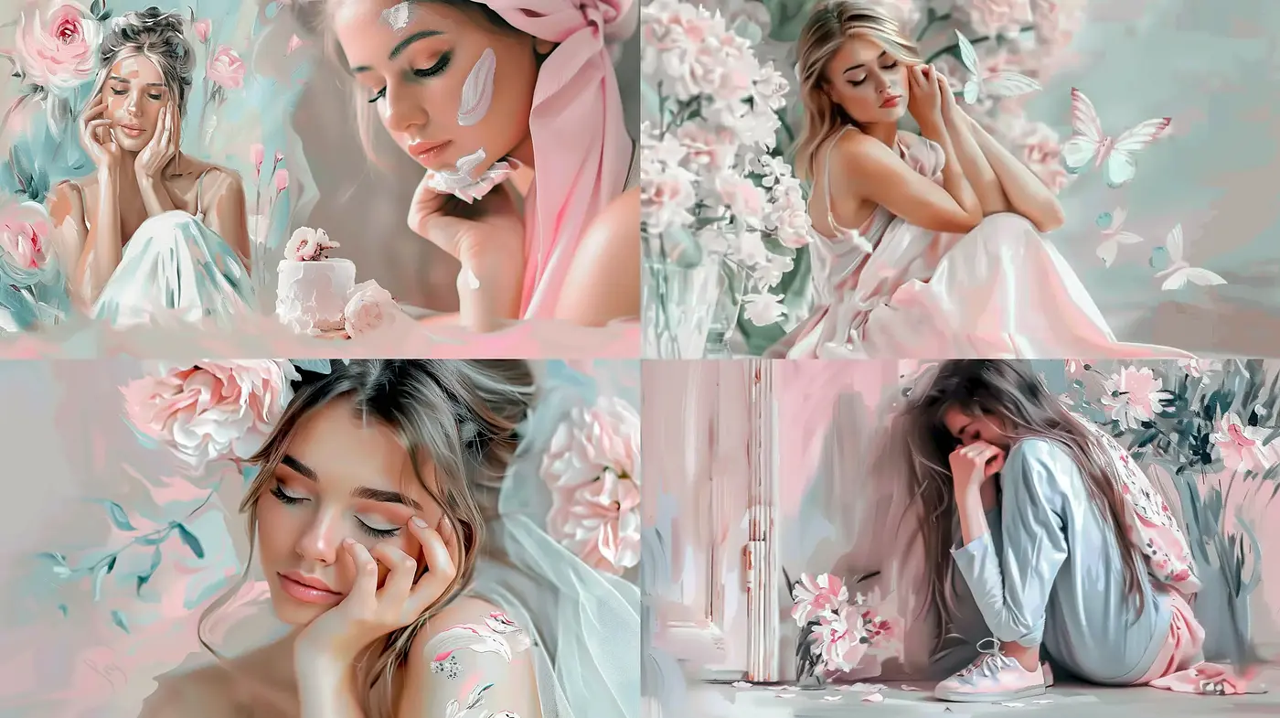 Ethereal Florals in Dreamlike Softness - Midjourney sref style