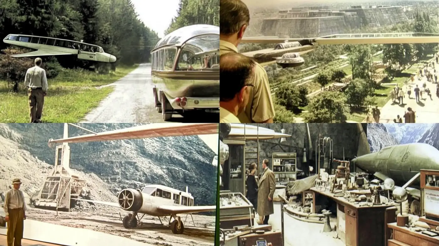 Retrofuturistic Dreamscape: A Homage to Mid-Century Visions - Midjourney sref style
